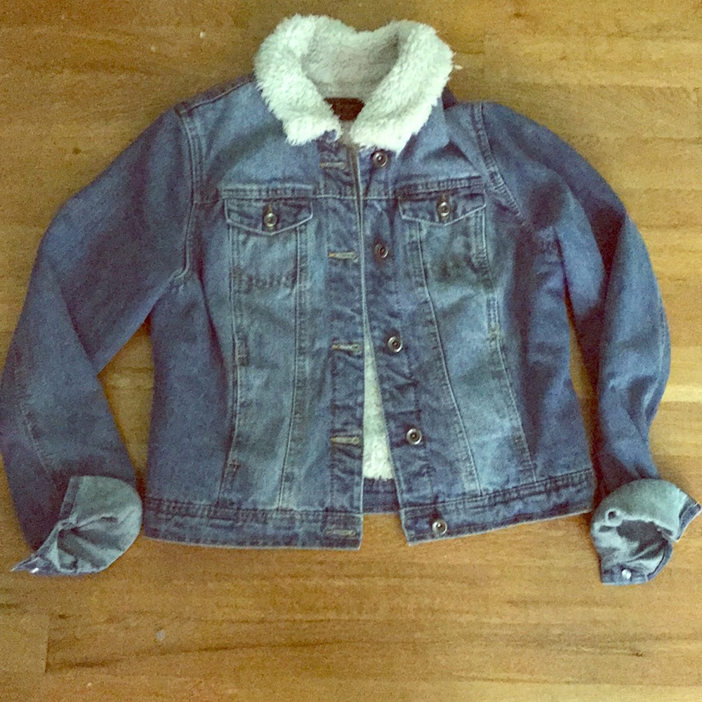 Jean faux Sherpa jacket denim